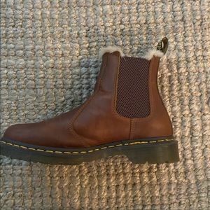 Fur lined Doc Marten Chelsea Boots size 8